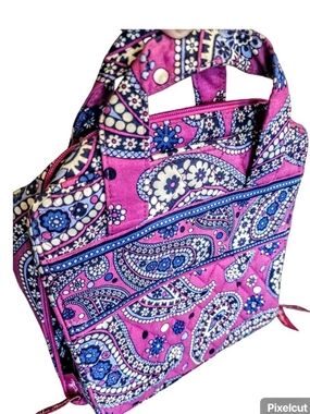 Vera Bradley Boysenberry Tech Case Travel Cord Makeup Organizer